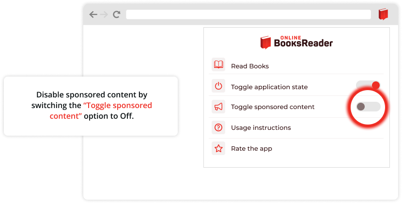 Toggle sponsored content